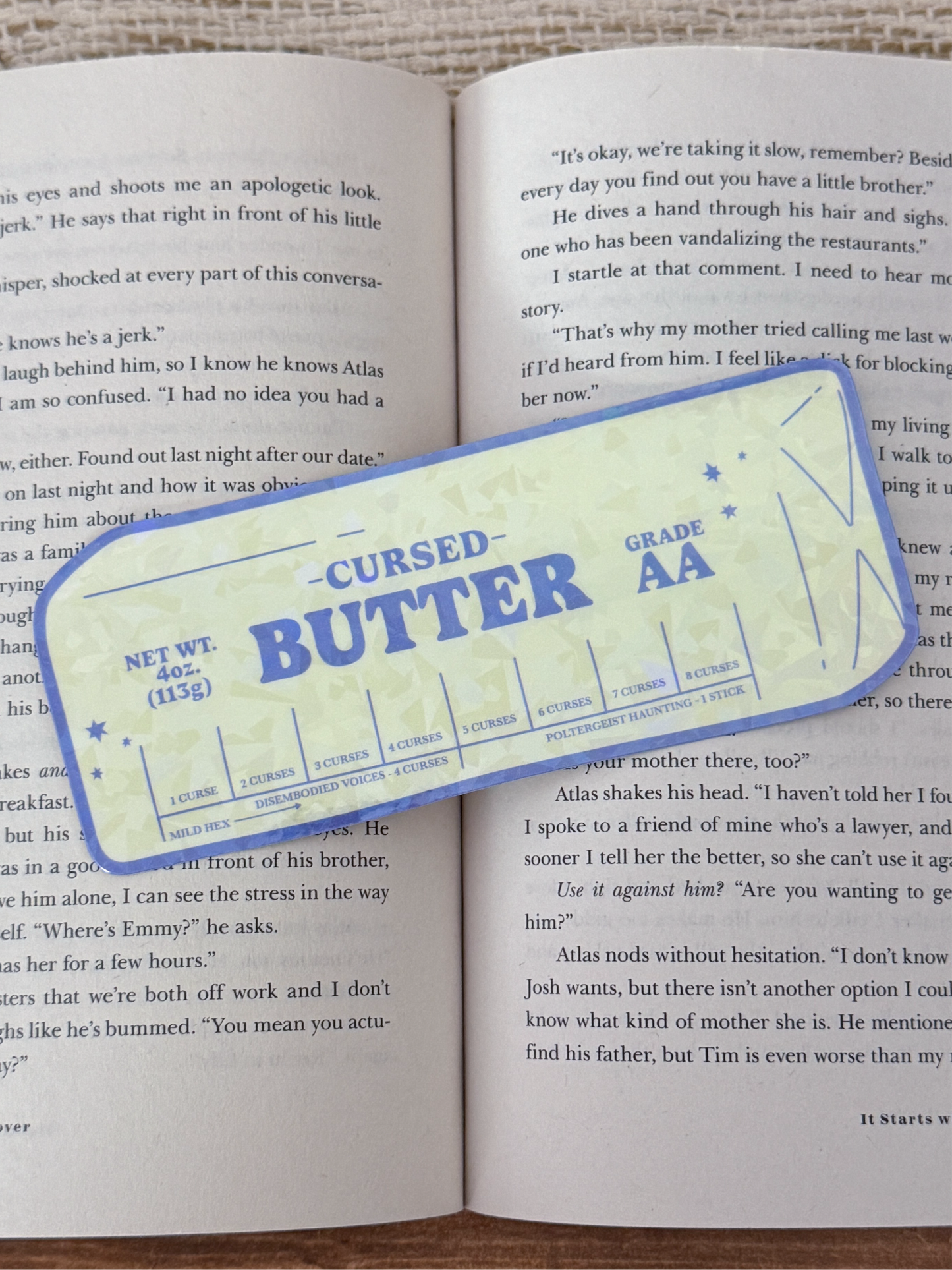 Cursed Butter Holographic Bookmark