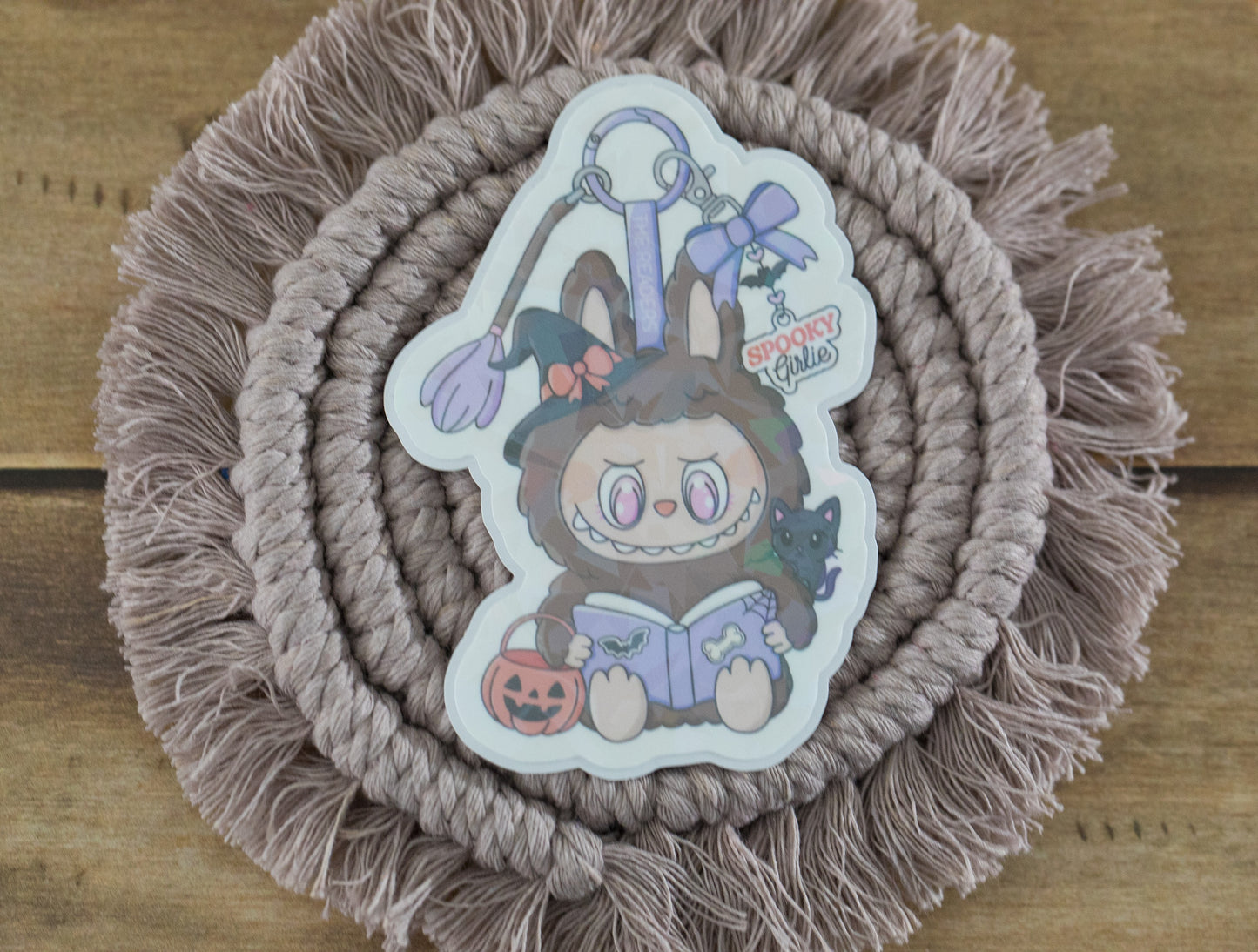 Trinket Doll Spooky Girlie Holographic Sticker