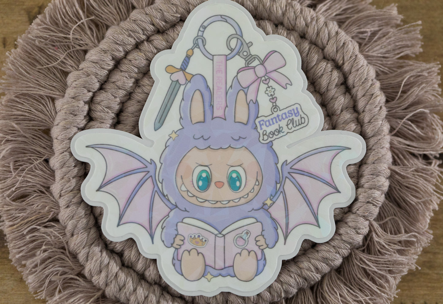 Trinket Doll Fantasy Book Club Holographic Sticker