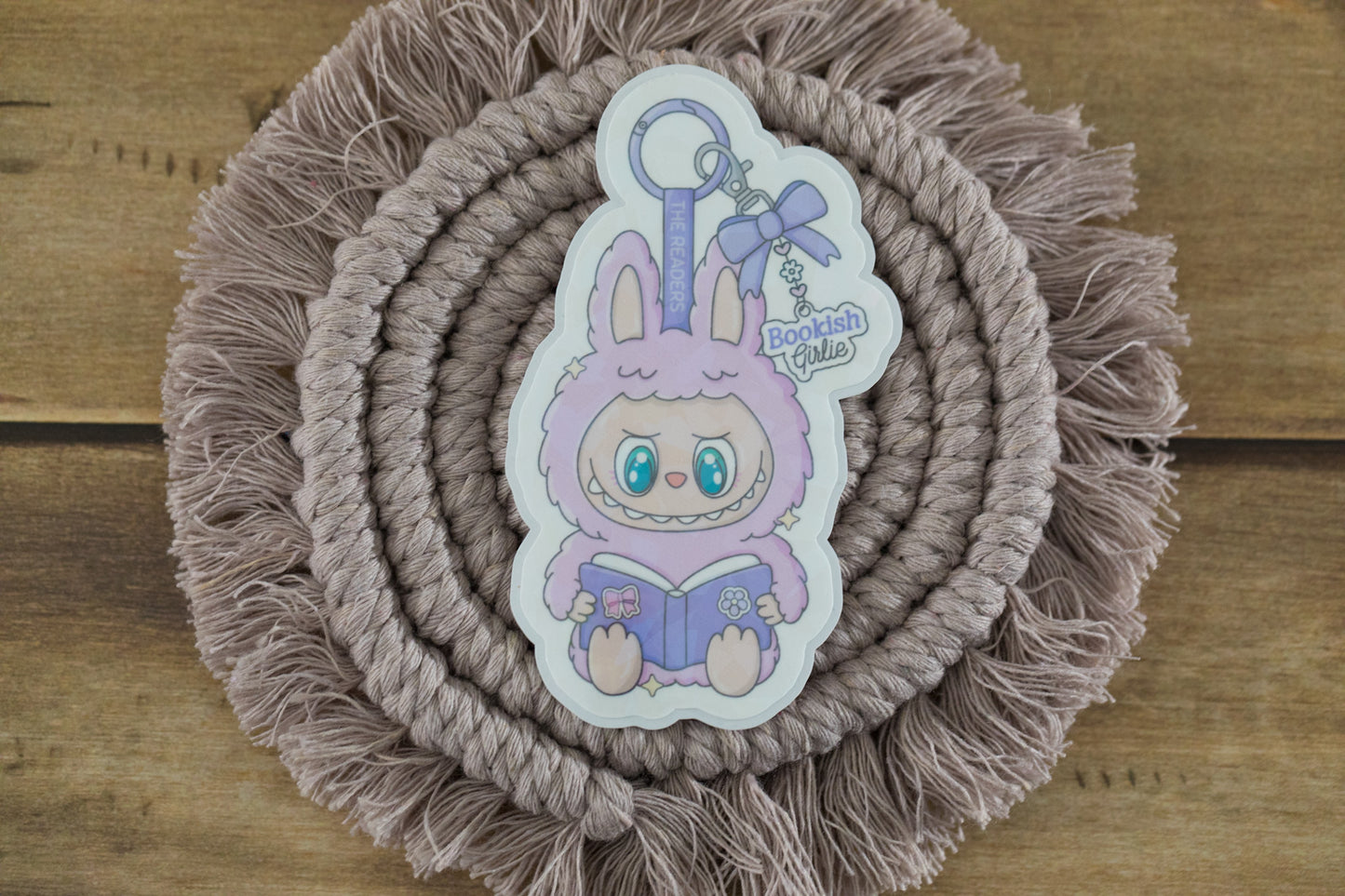 Trinket Doll Bookish Girlie Holographic Sticker