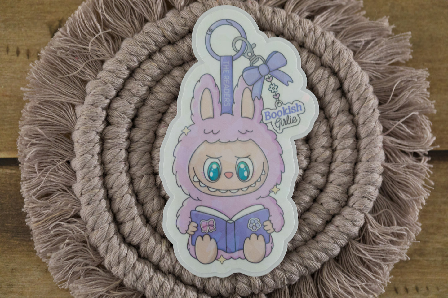 Trinket Doll Bookish Girlie Holographic Sticker
