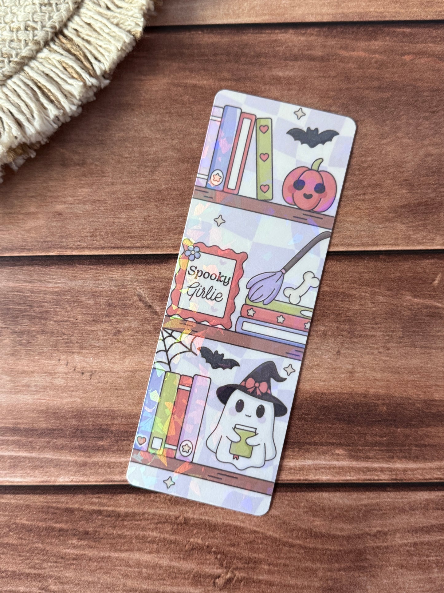 Spooky Bookish Holographic Bookmark