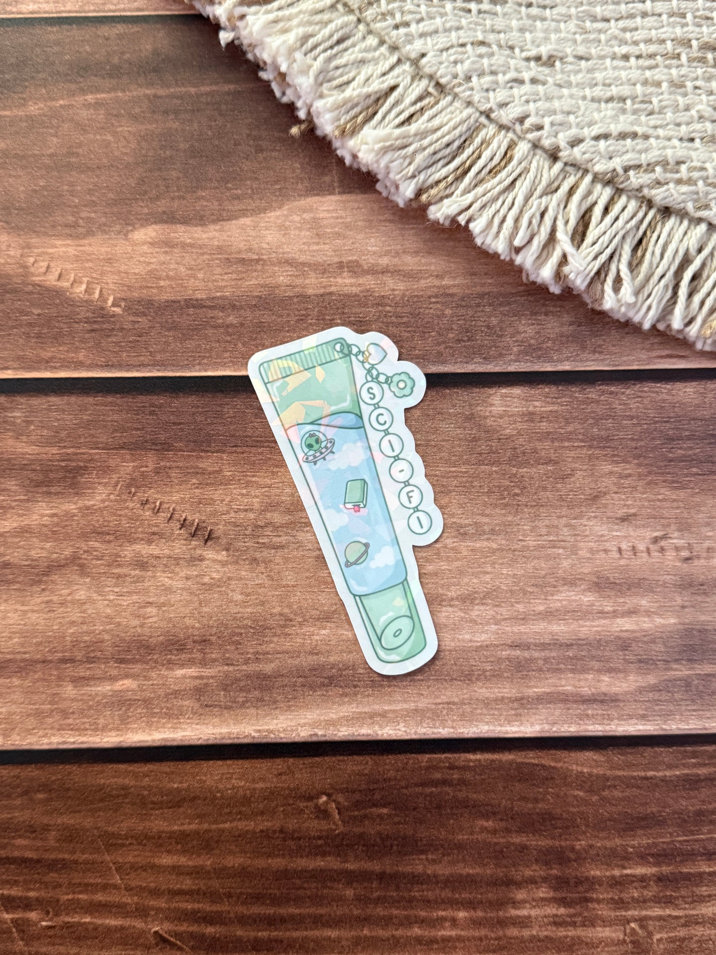 Bookish Lipgloss Holographic Sticker