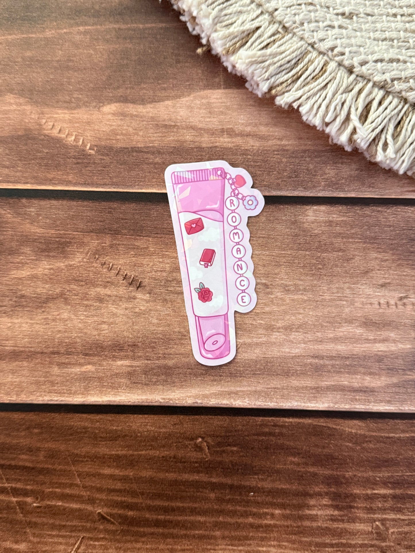 Bookish Lipgloss Holographic Sticker