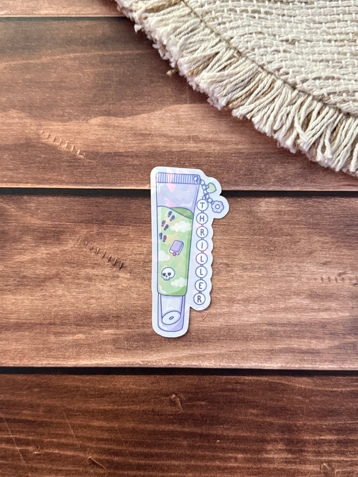 Bookish Lipgloss Holographic Sticker