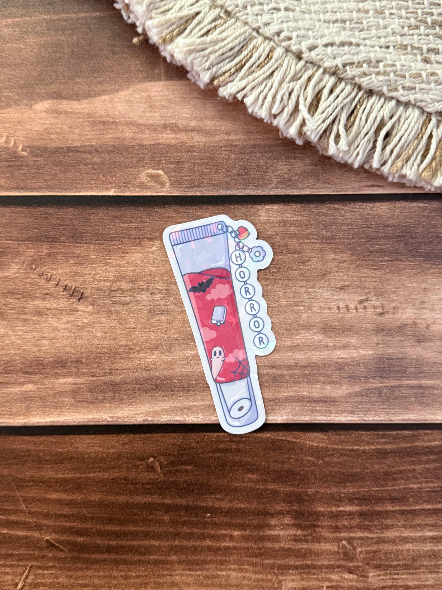 Bookish Lipgloss Holographic Sticker