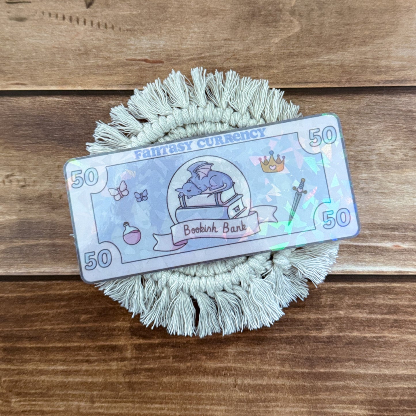 Bookish Currency Holographic Bookmark