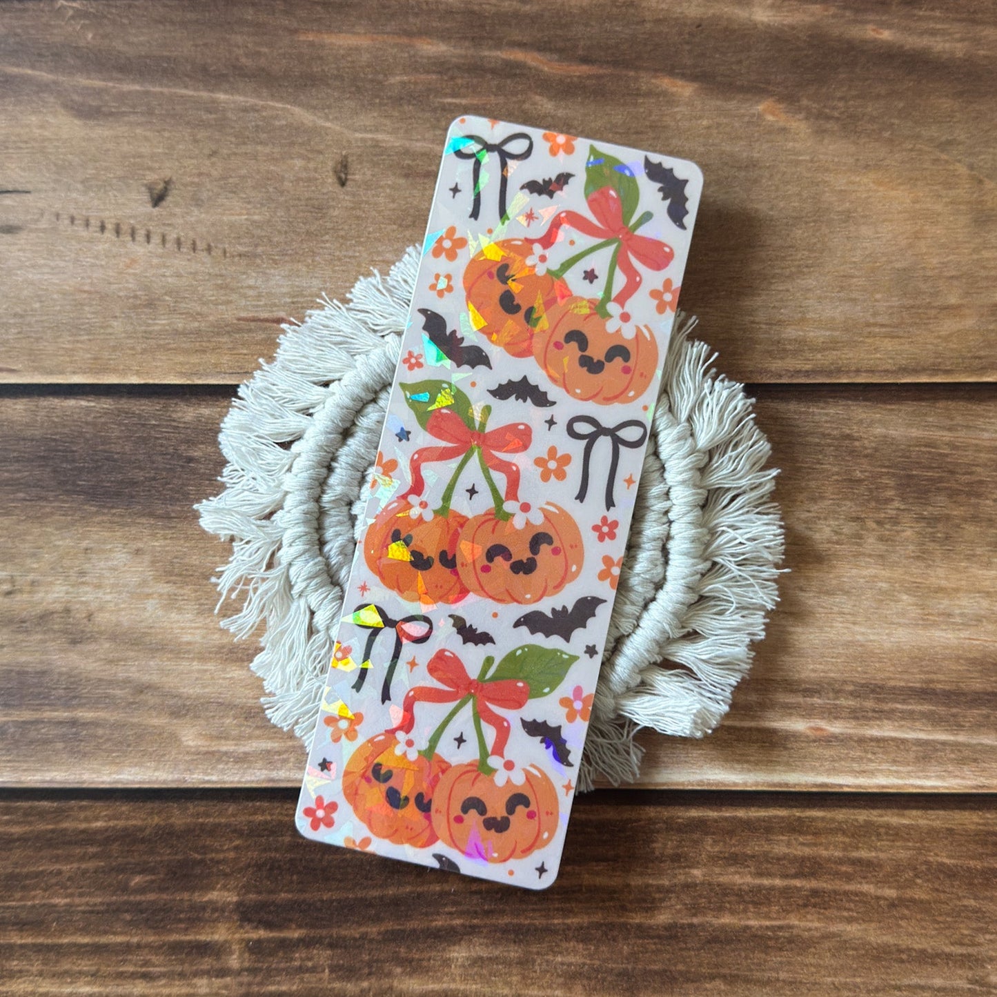 Pumpkin Cherry Holographic Bookmark