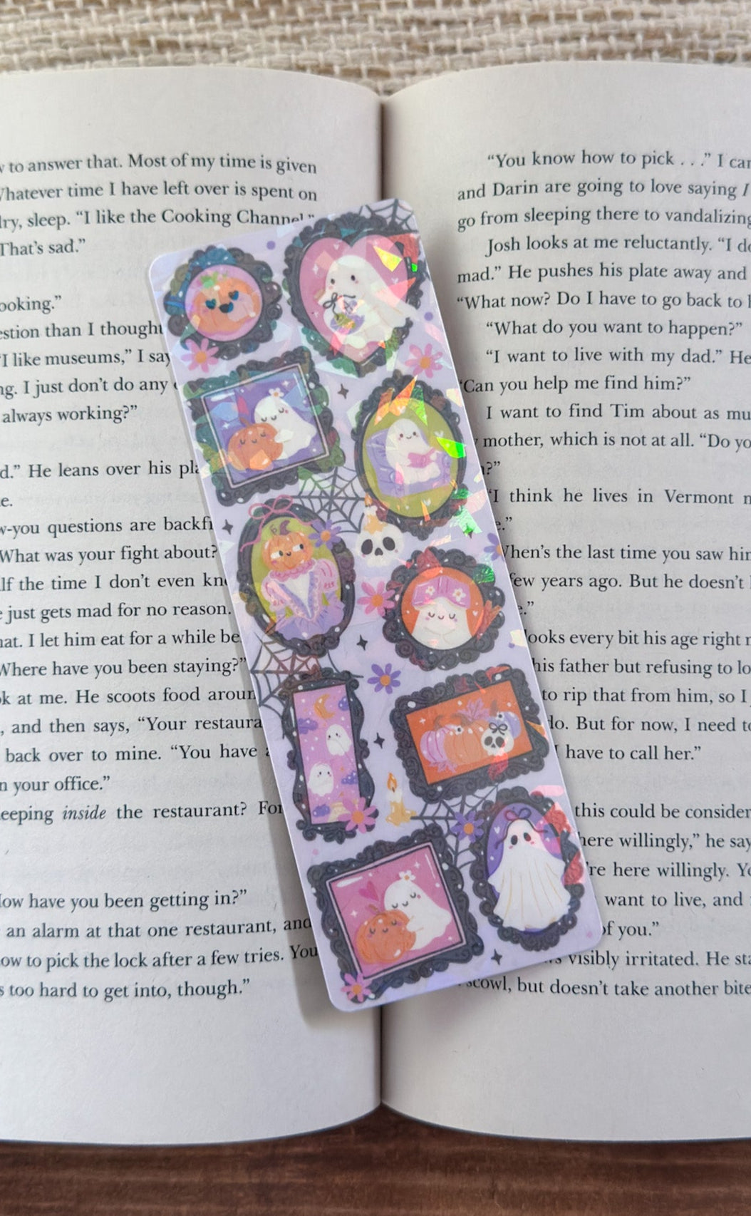 Spooky Portrait Holographic Bookmark