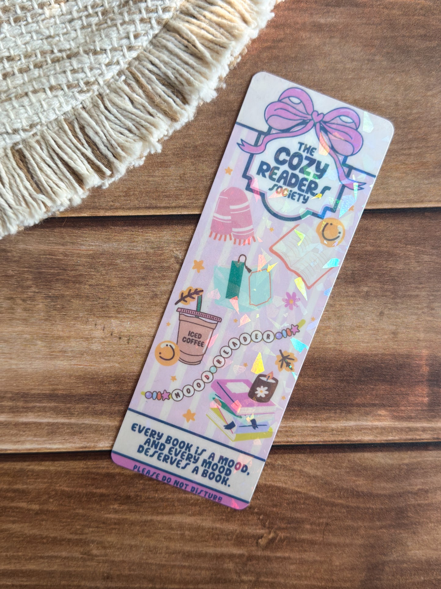 Cozy Readers Society Holographic Bookmark