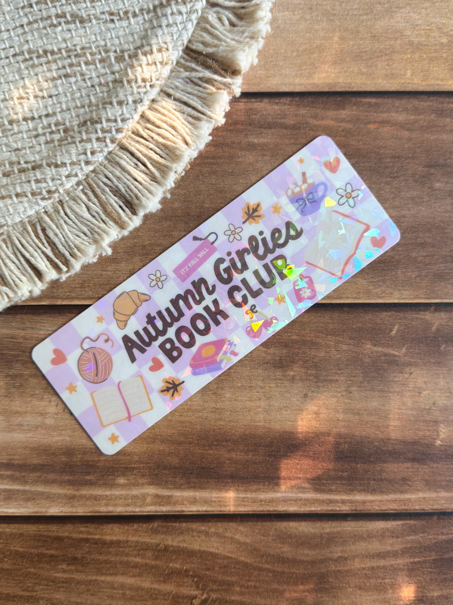 Autumn Girlies Holographic Bookmark