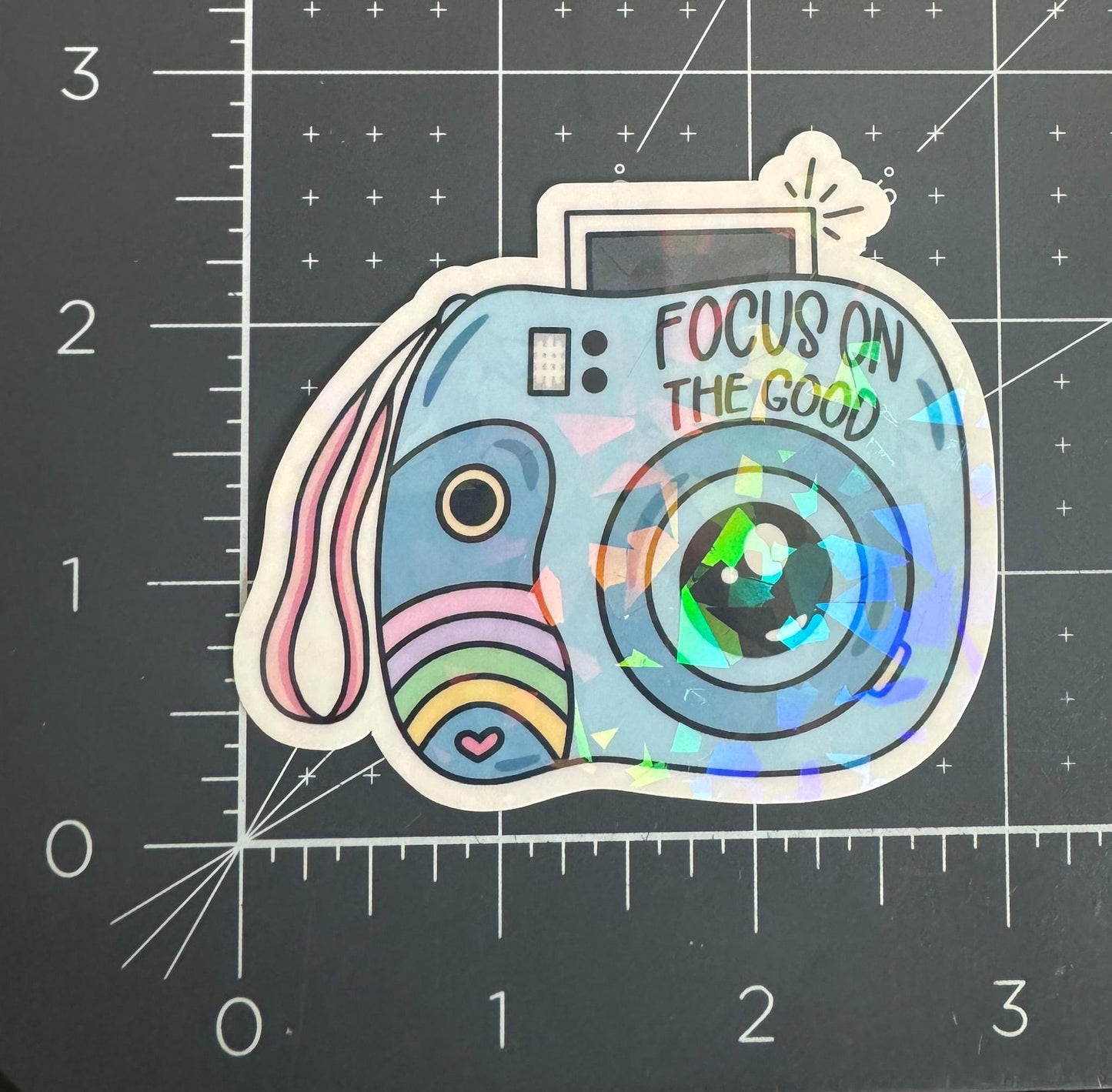 Focus on the Good Holographic Sticker