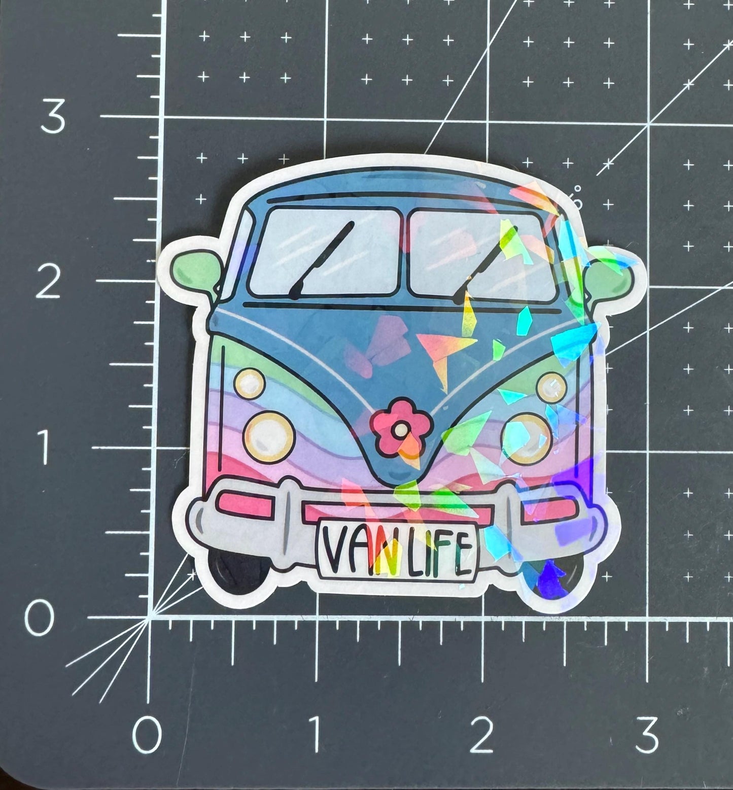 Van Life Holographic Sticker