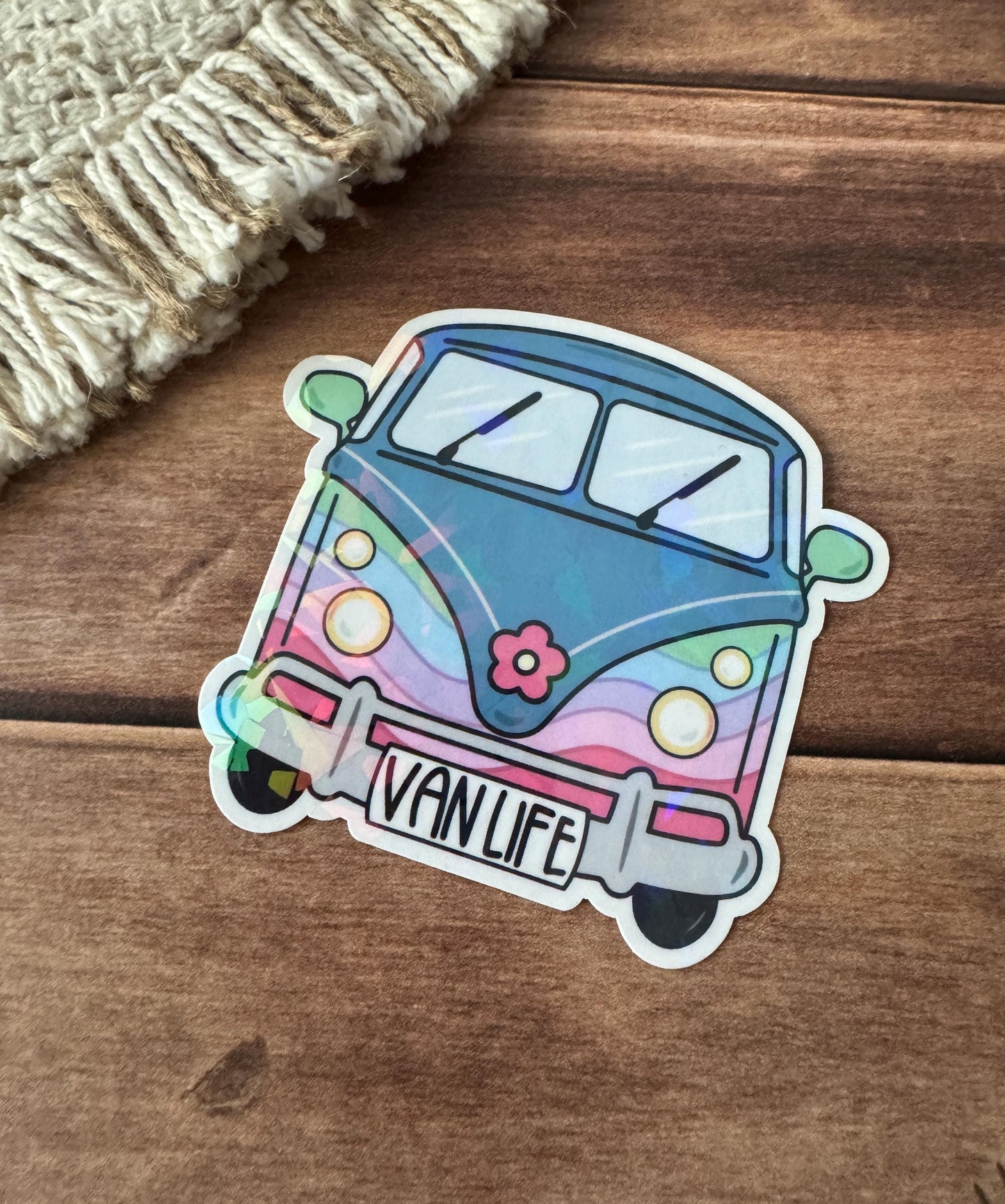 Van Life Holographic Sticker