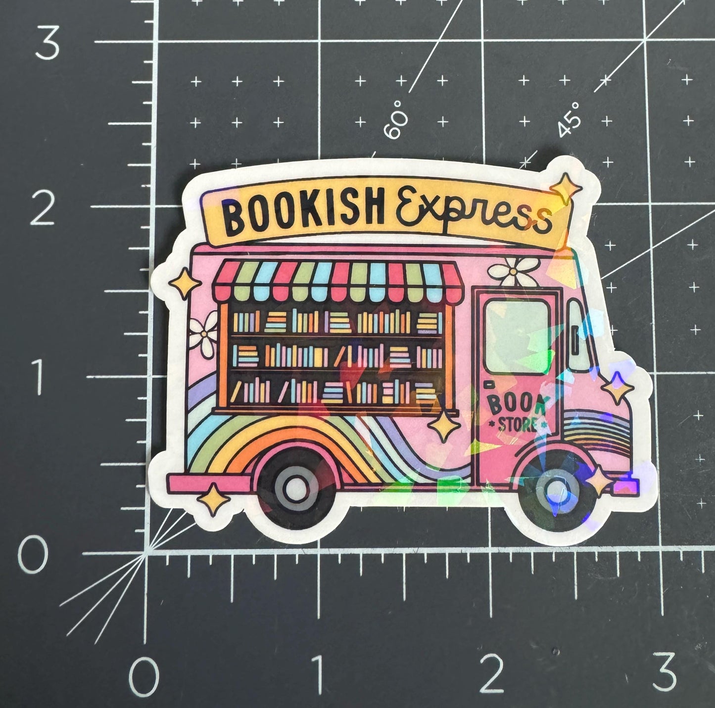 Bookish Express Holographic Sticker