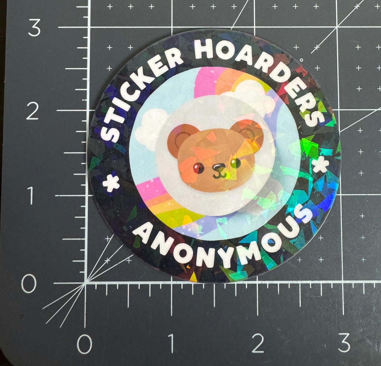 Sticker Hoarders Anonymous Holographic Sticker