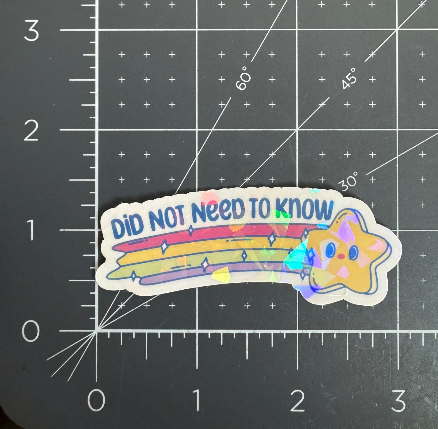 Did Not Need to Know Holographic Sticker