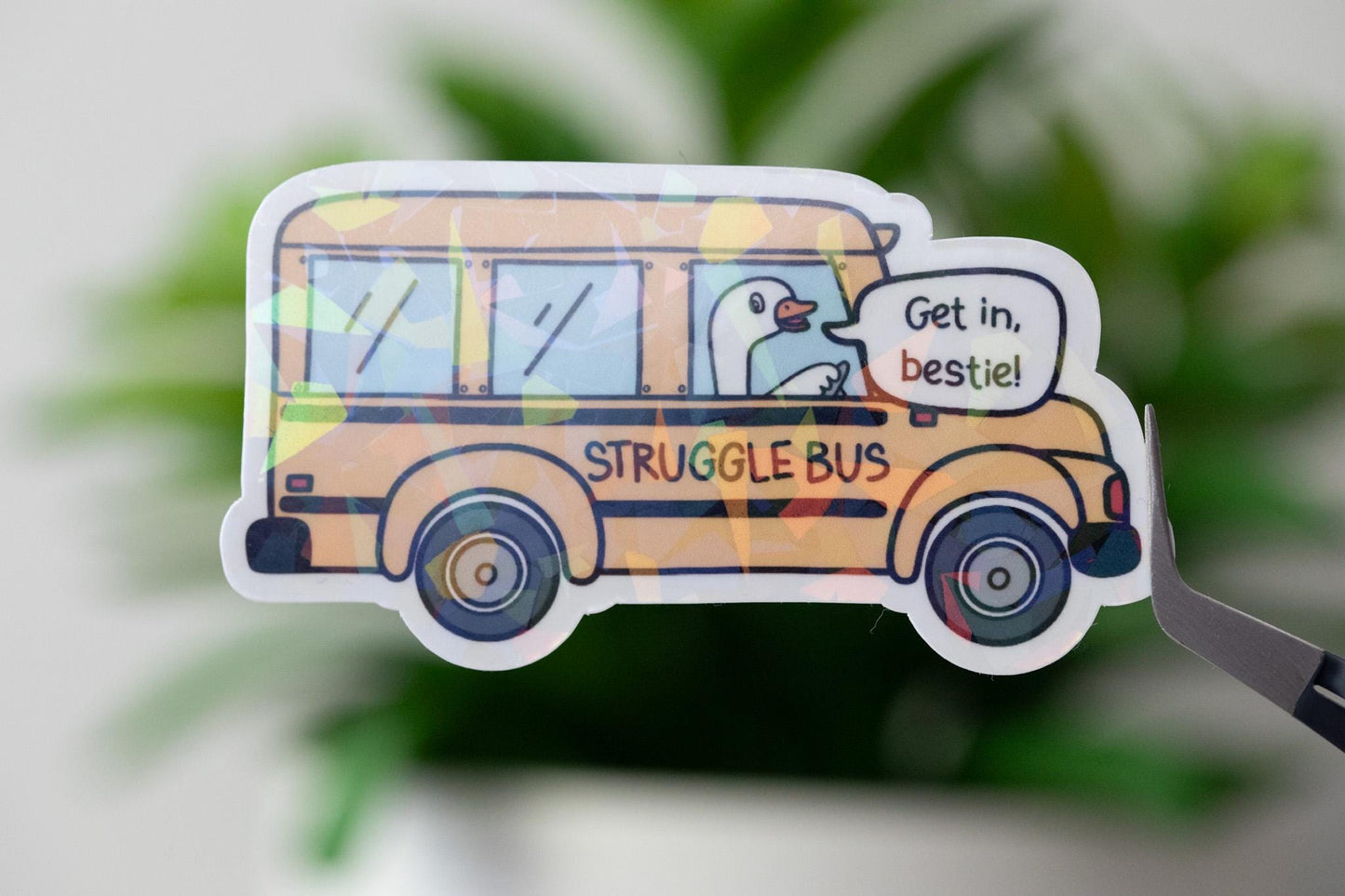 Struggle Bus Holographic Sticker