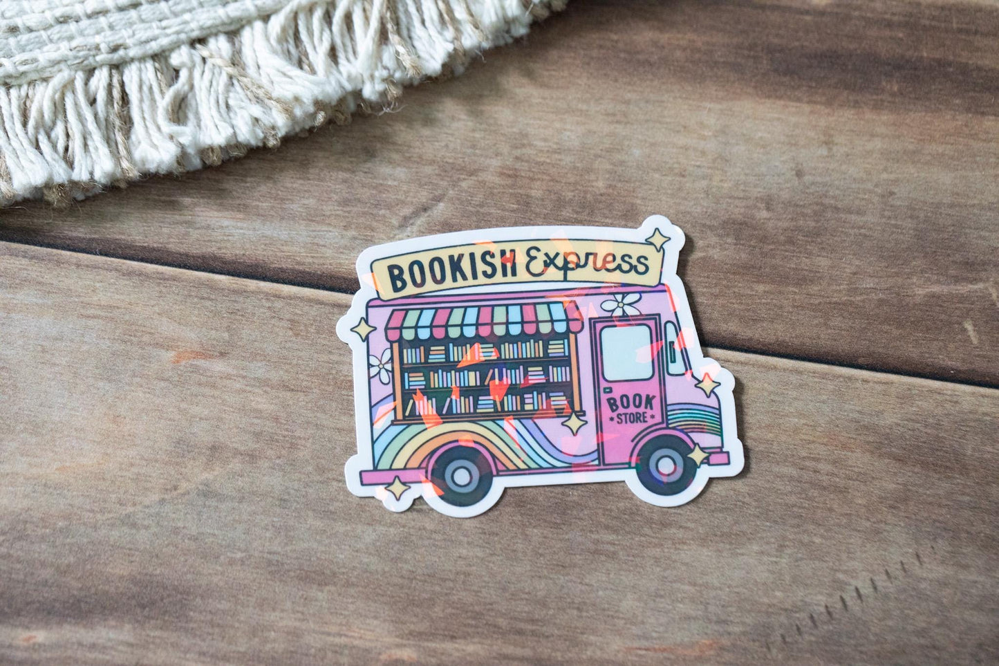 Bookish Express Holographic Sticker