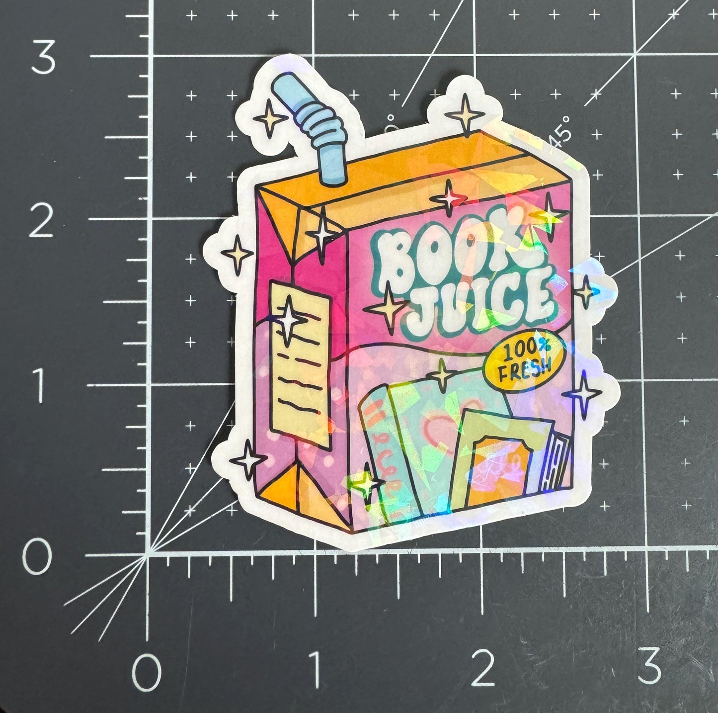 Book Juice Holographic Sticker
