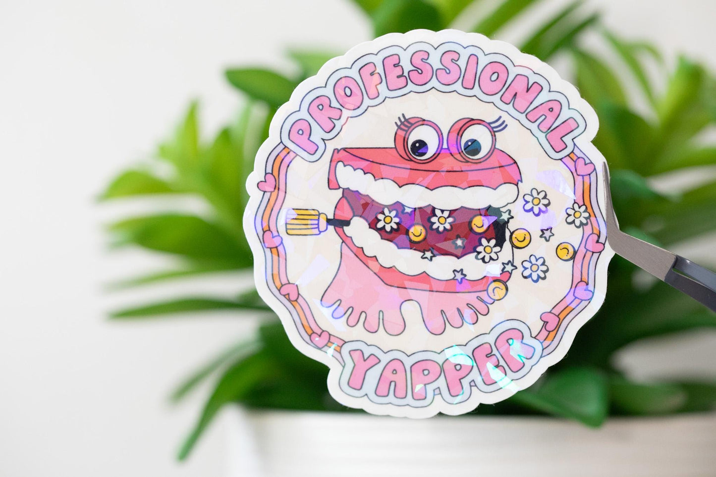 Professional Yapper Holographic Sticker