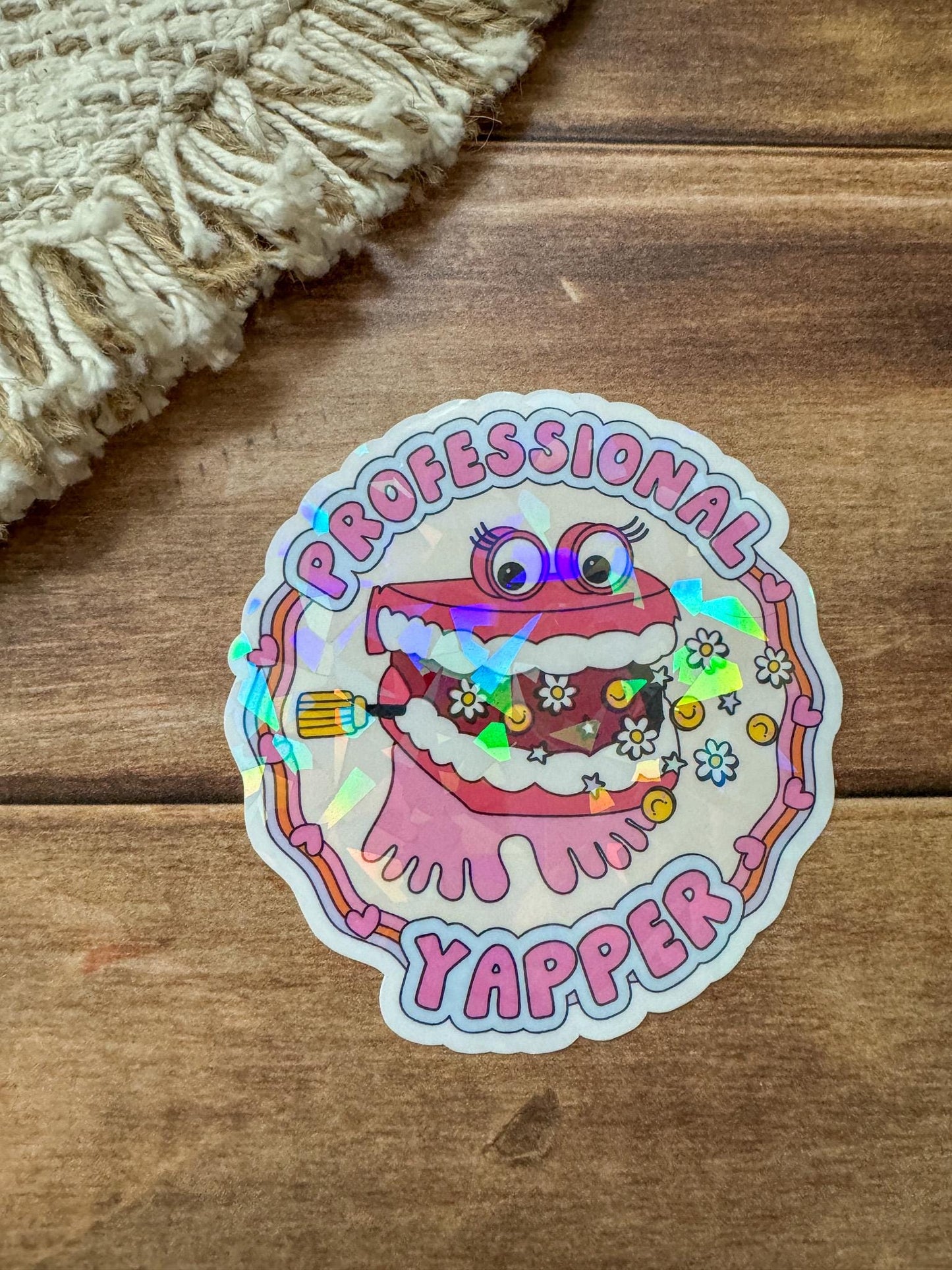 Professional Yapper Holographic Sticker