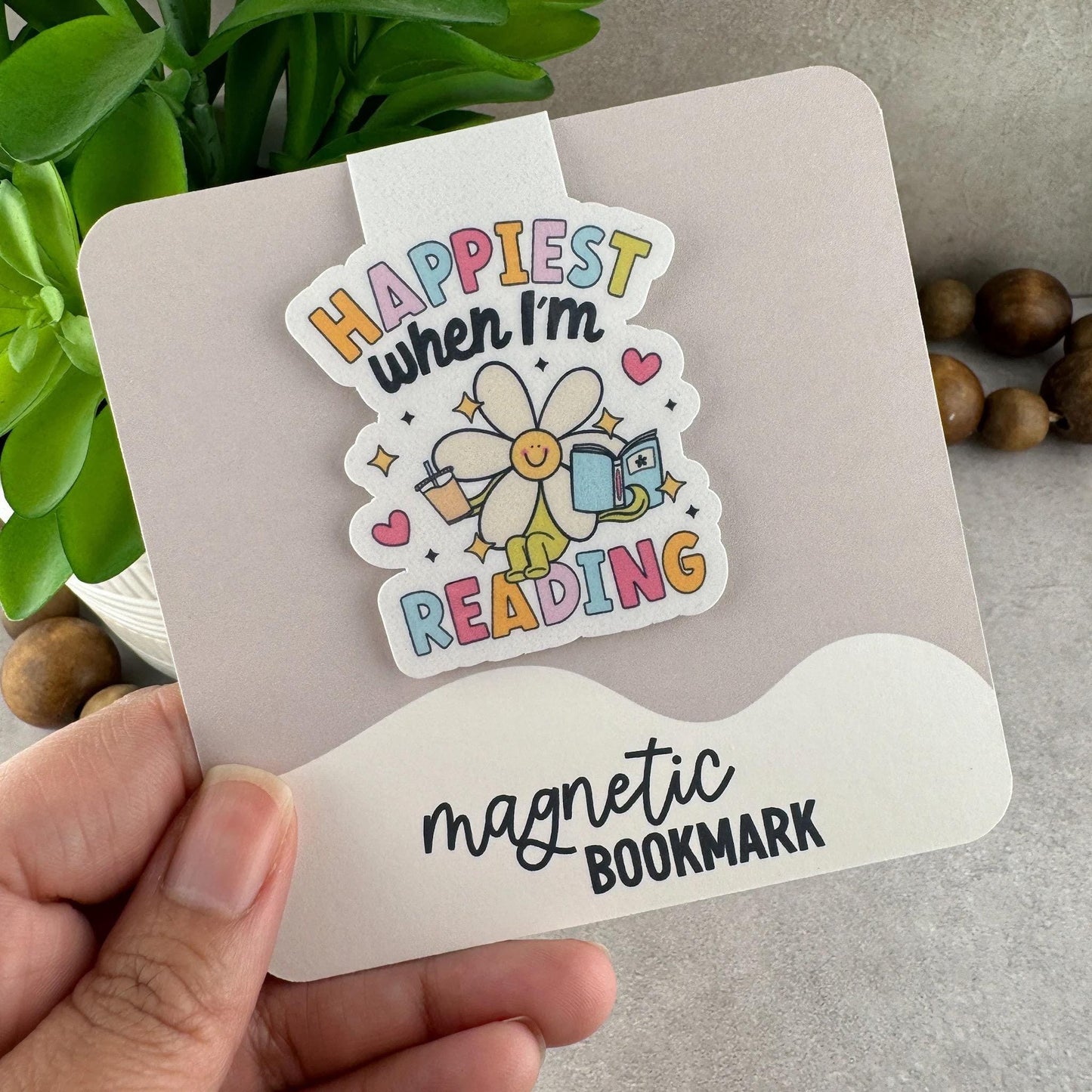 Happiest When I'm Reading Magnetic Bookmark