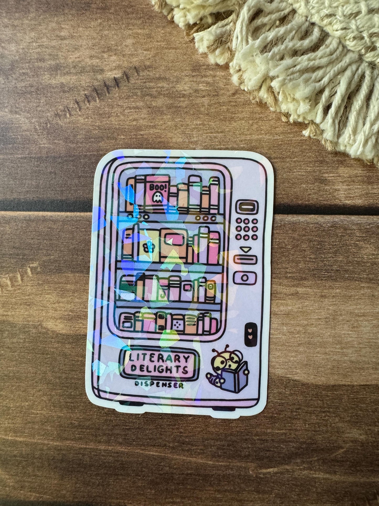 Literary Delights Holographic Sticker