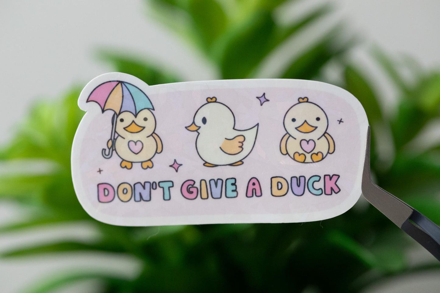 Don't Give a Duck Holographic Sticker