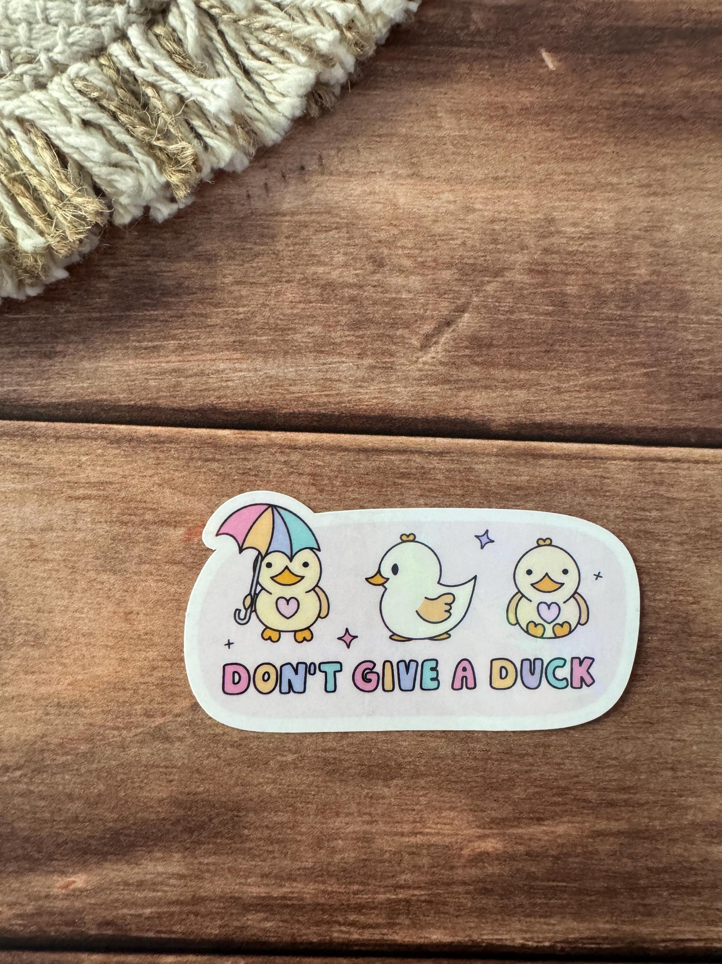 Don't Give a Duck Holographic Sticker