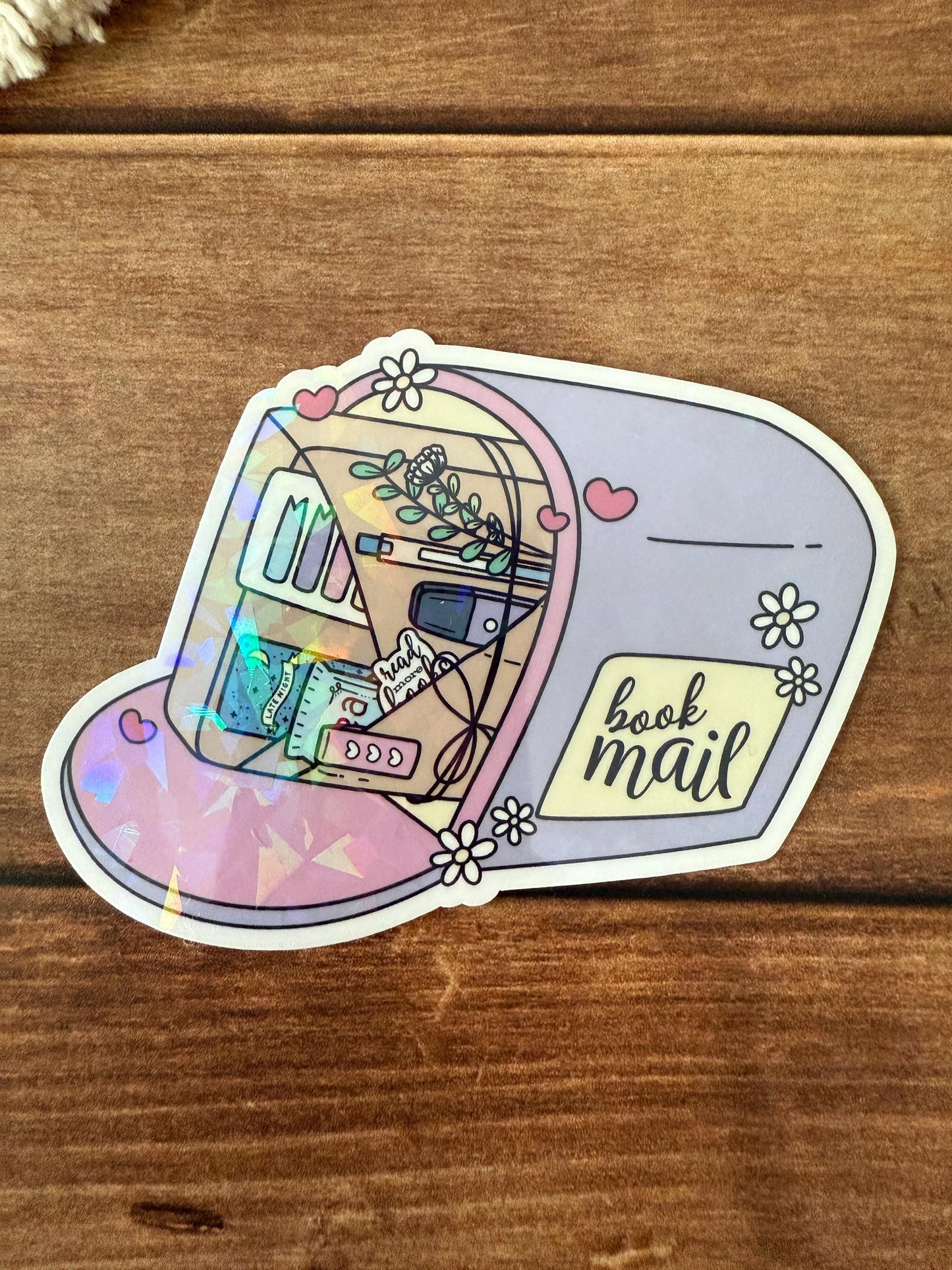 Book Mailbox Holographic Sticker
