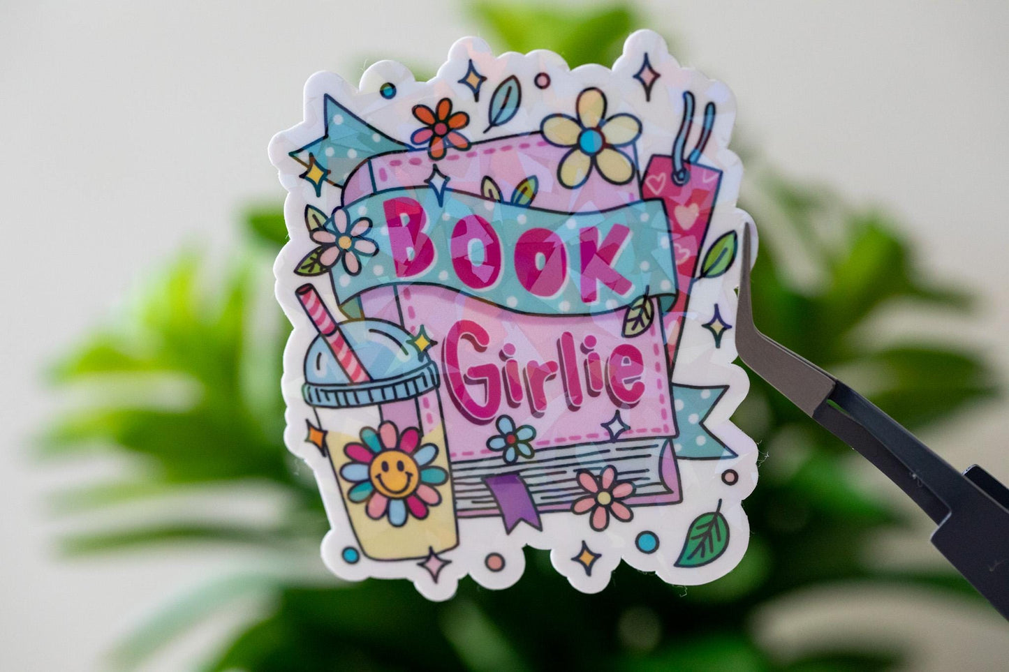 Book Girlie Holographic Sticker