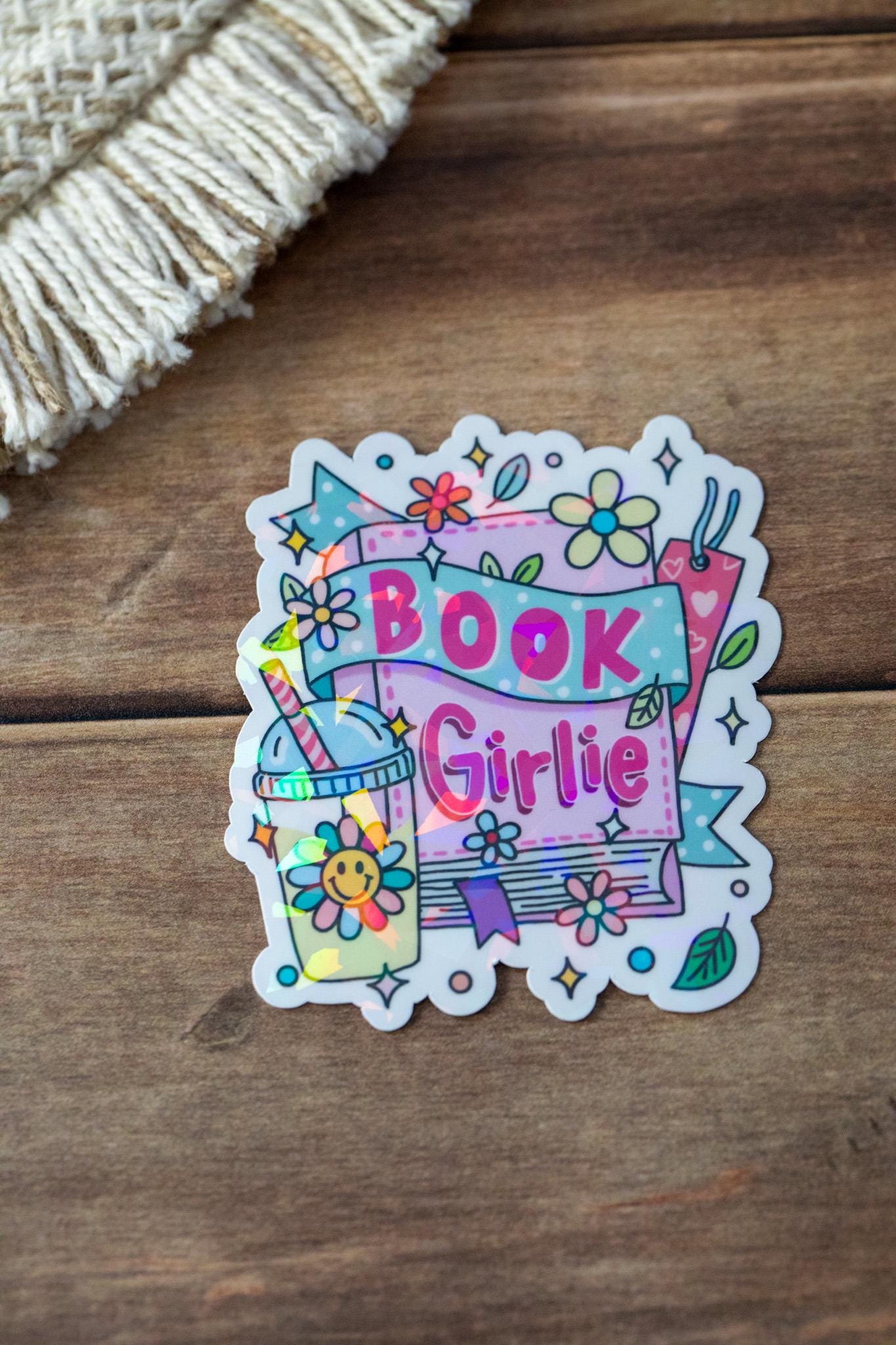 Book Girlie Holographic Sticker