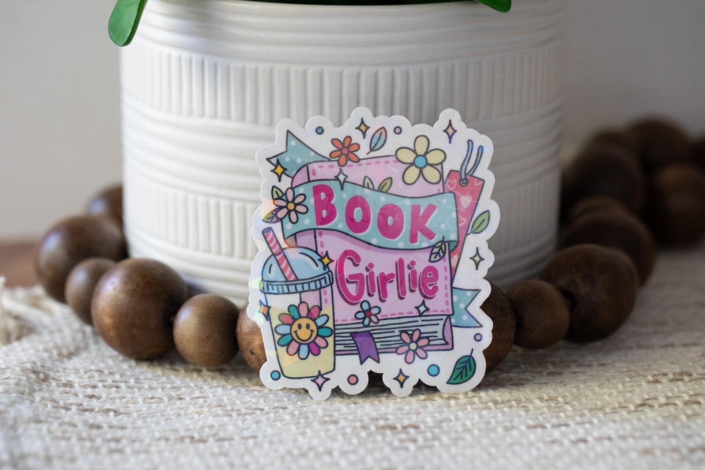 Book Girlie Holographic Sticker