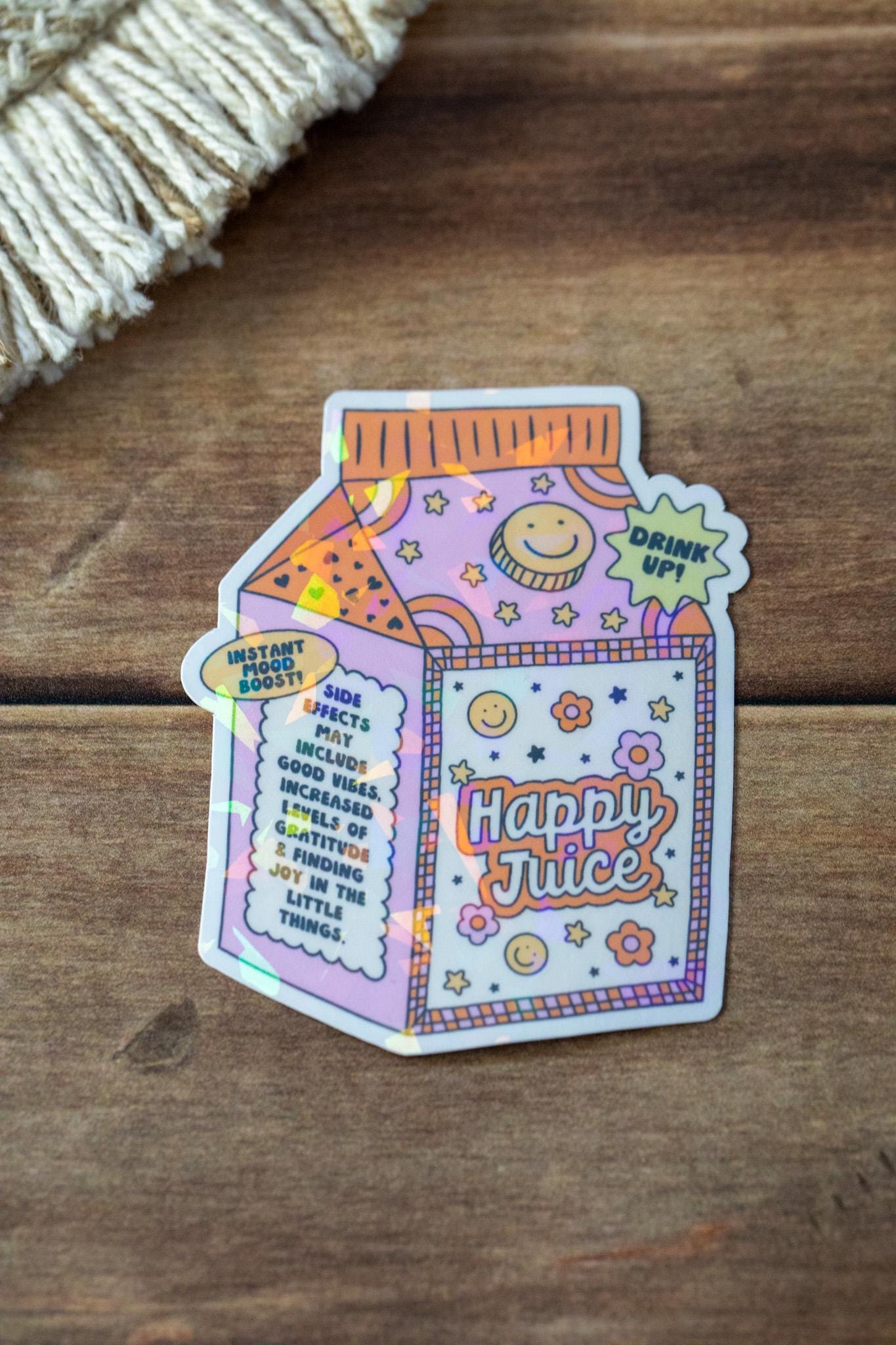 Happy Juice Holographic Sticker