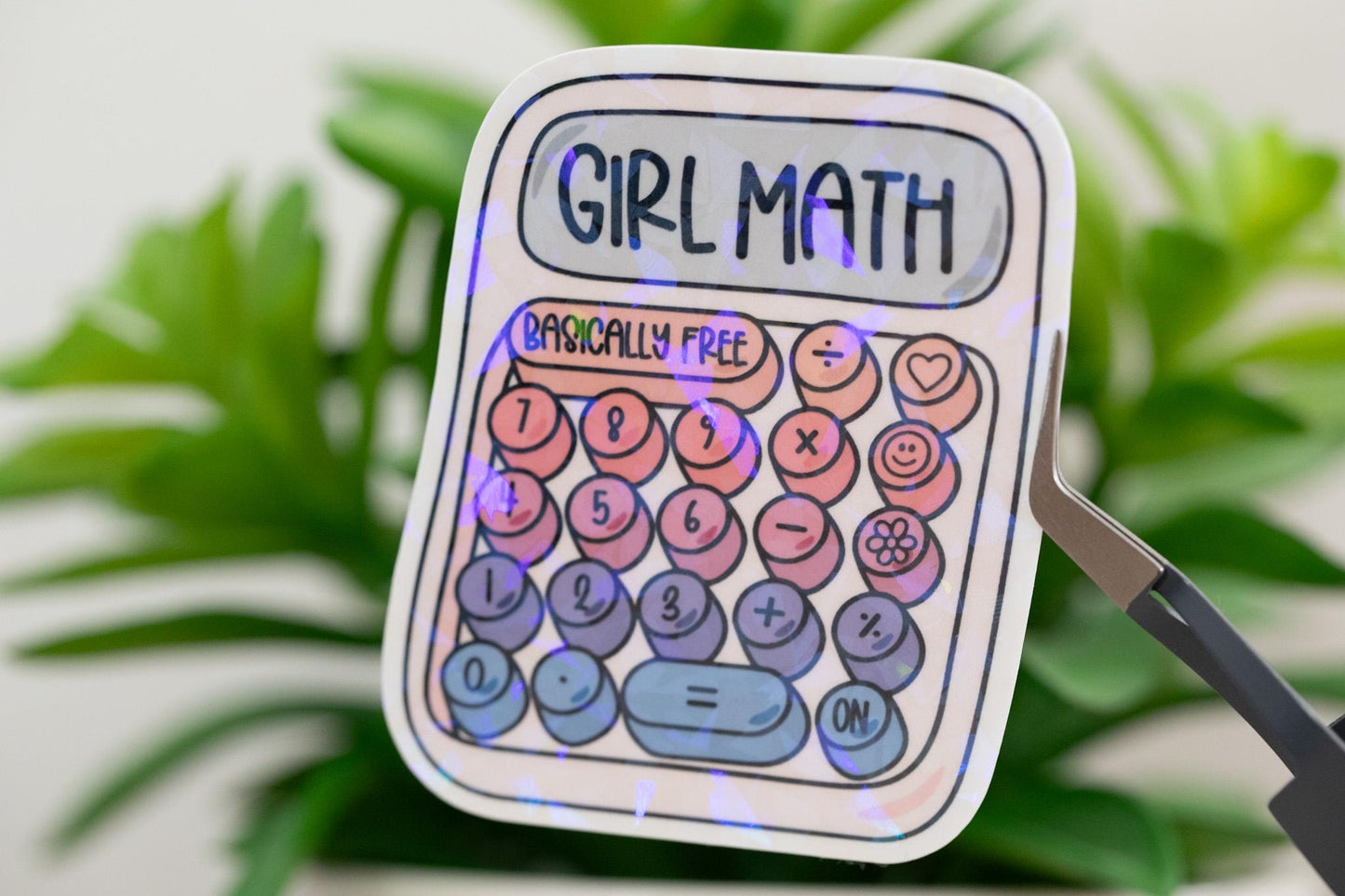 Girl Math Holographic Sticker