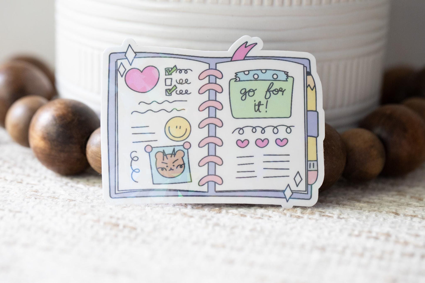 Cute Planner Holographic Sticker