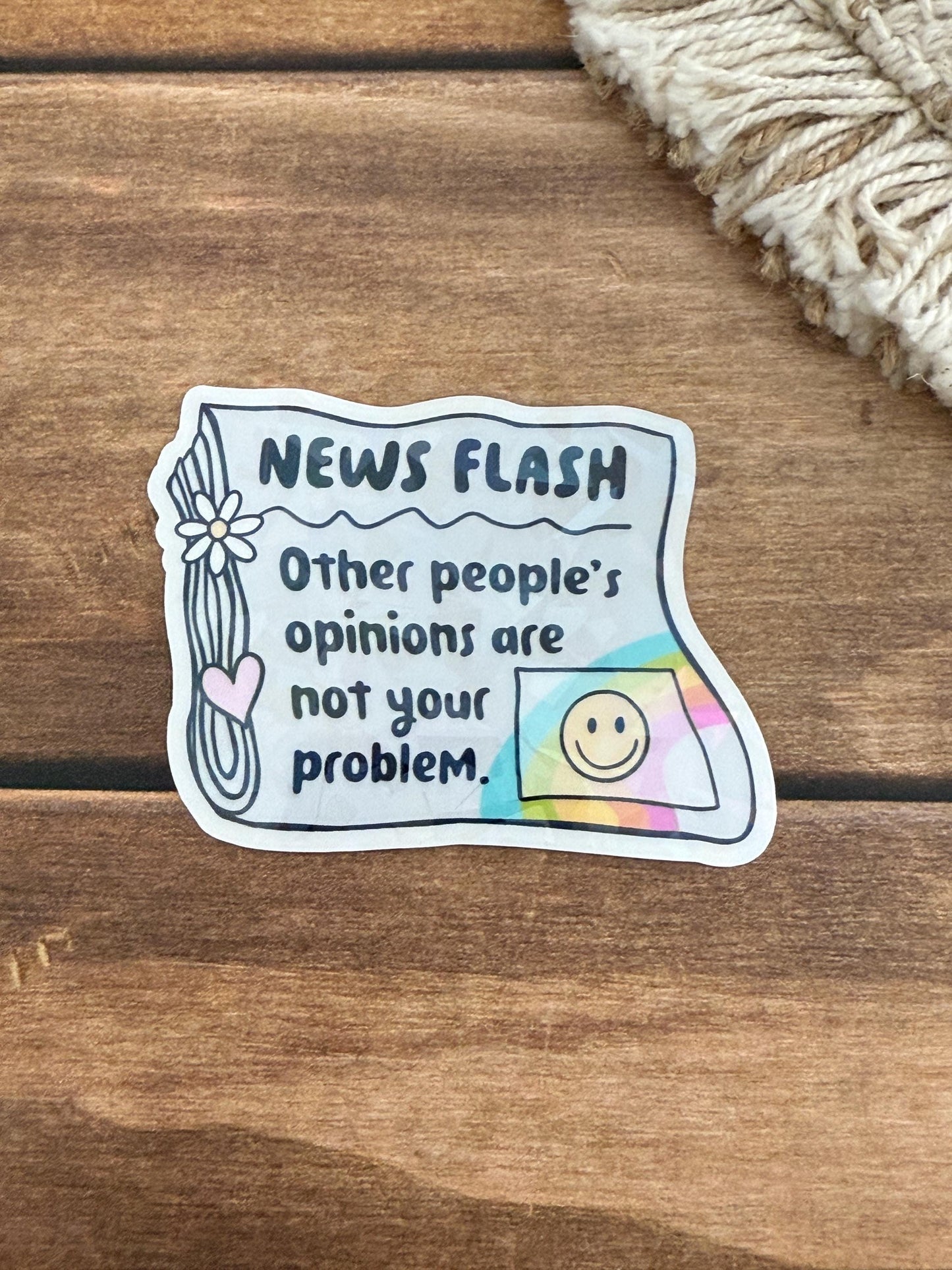 News Flash Holographic Sticker