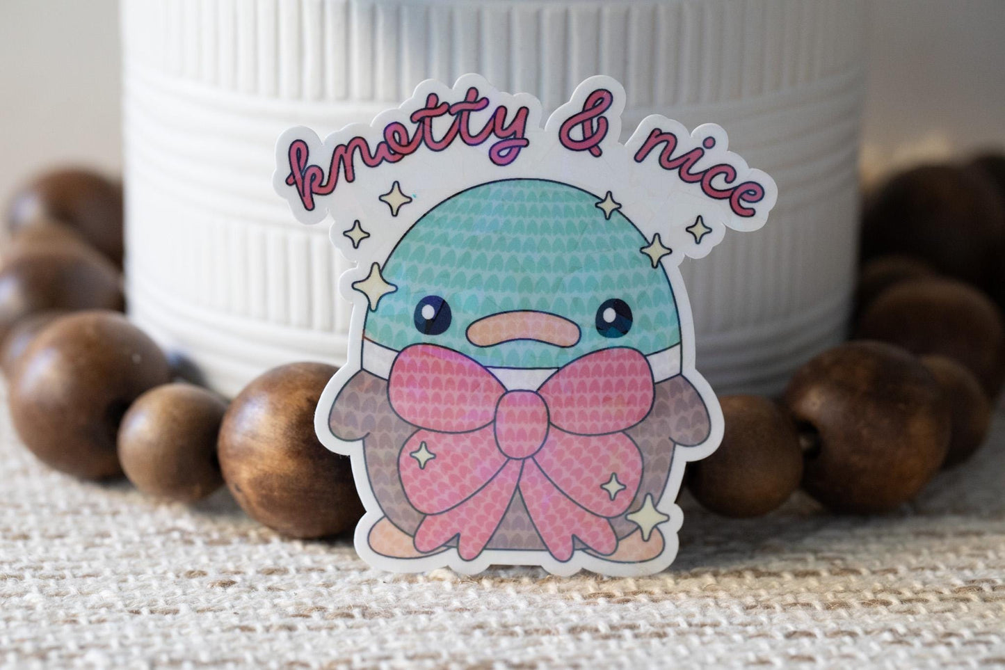Crochet Animals Holographic Sticker