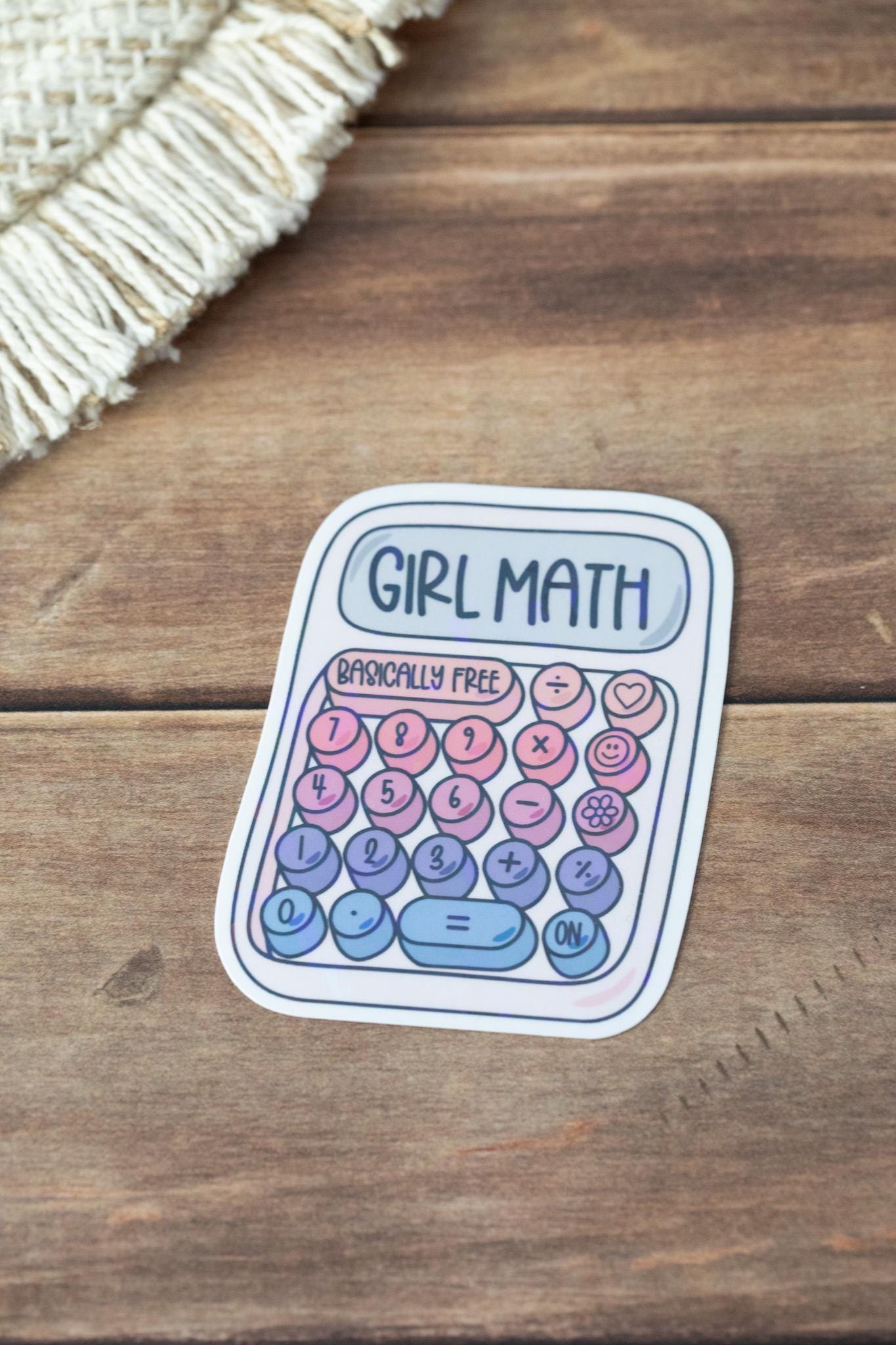 Girl Math Holographic Sticker