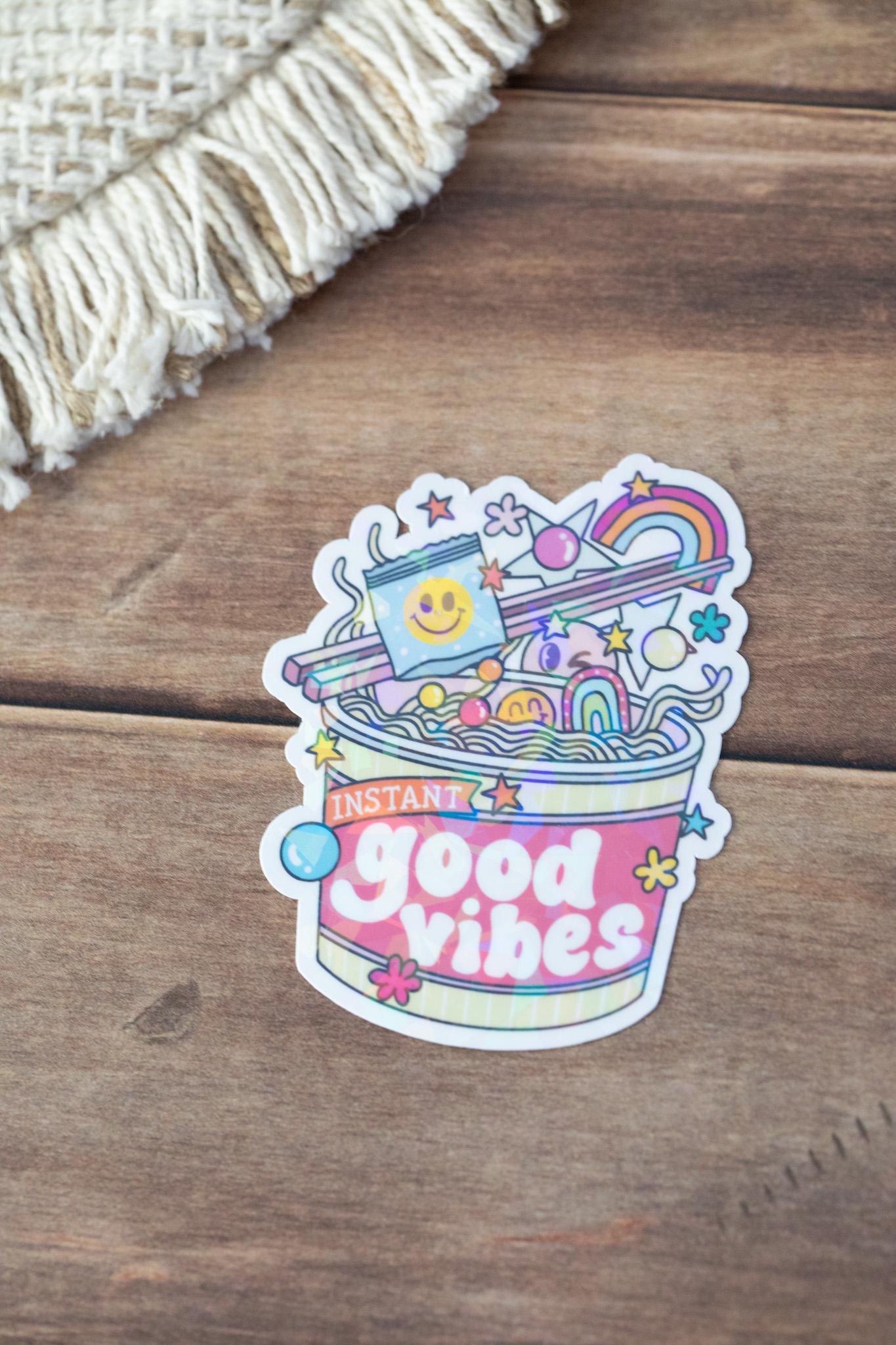 Good Vibes Holographic Sticker