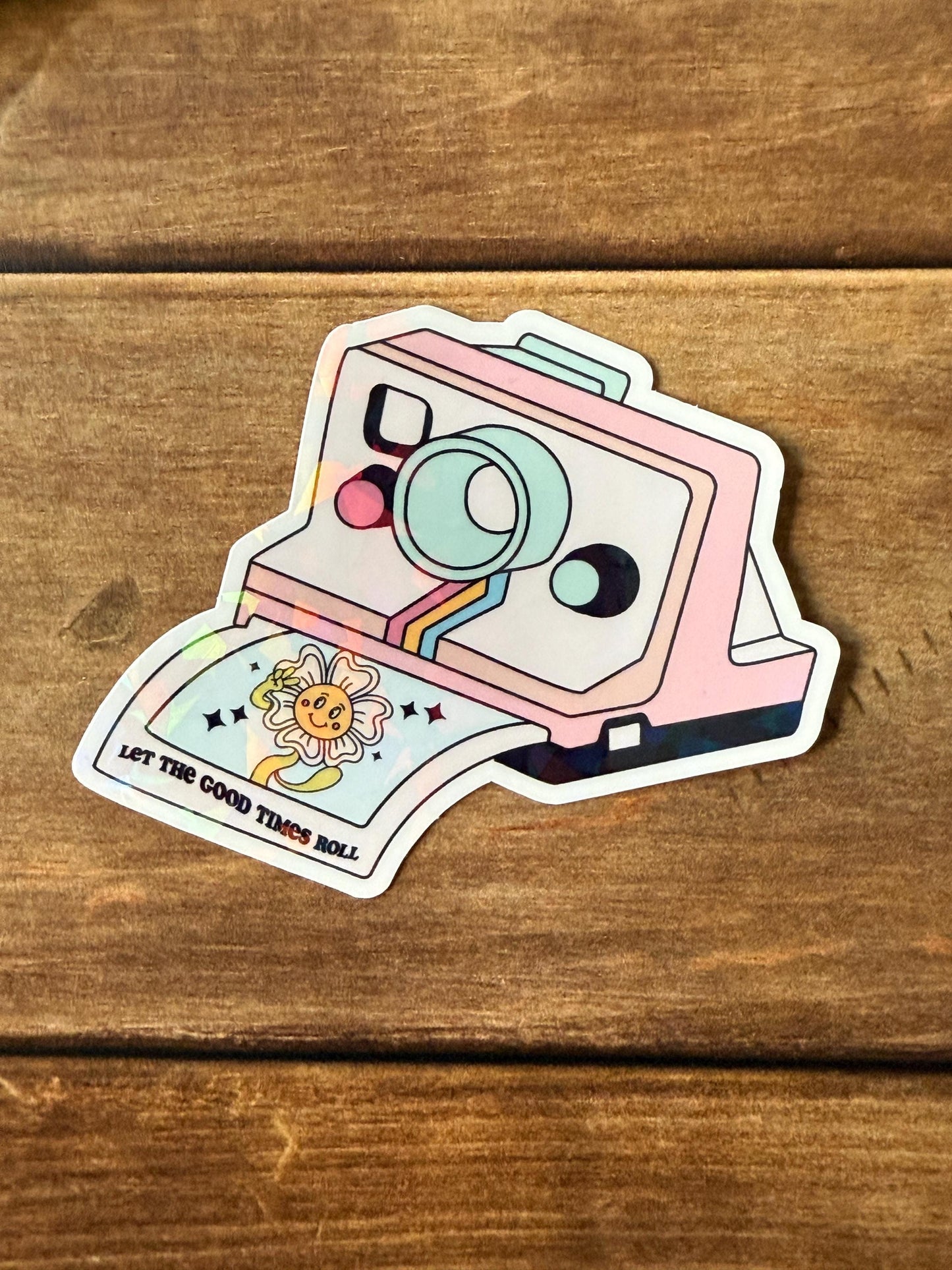 Books Are My Happy Place Holographic Sticker