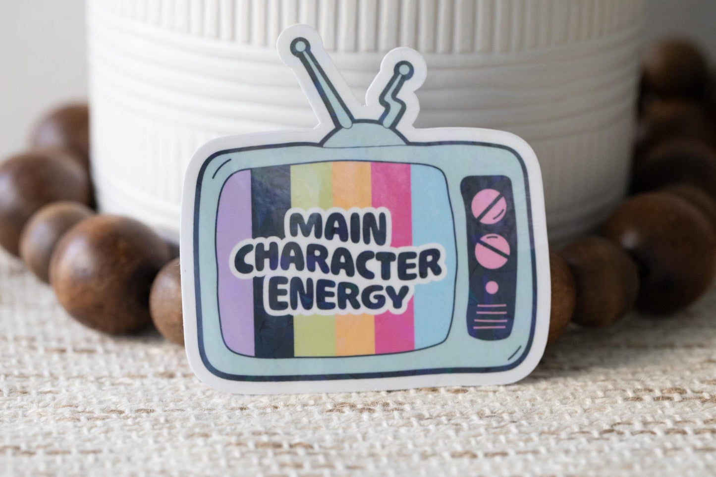 Main Character Holographic Sticker