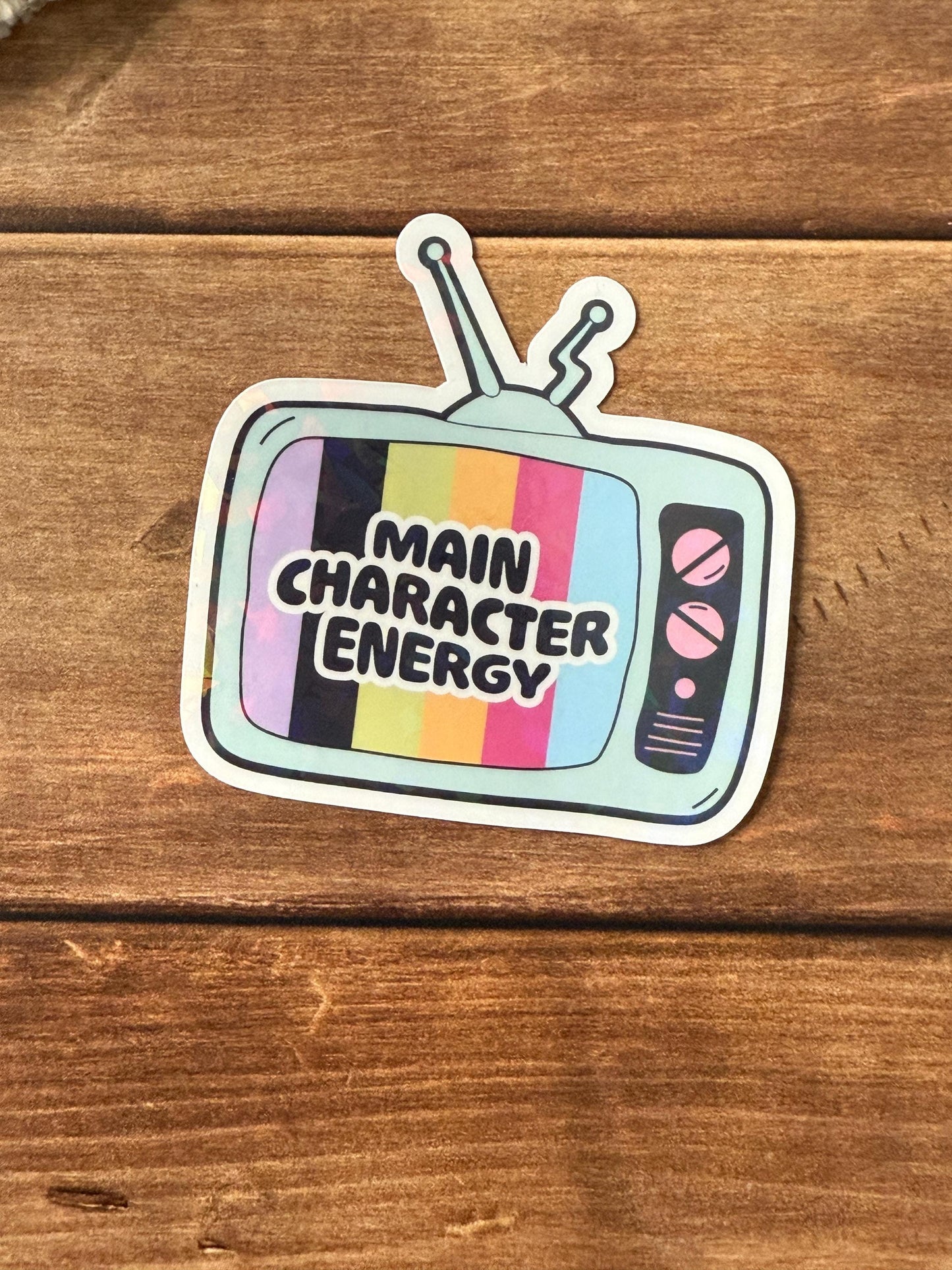 Main Character Holographic Sticker