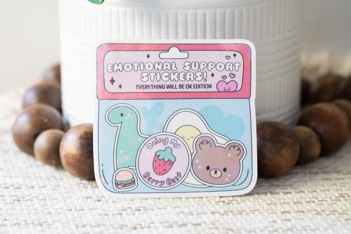 Emotional Support Sticker Holographic Sticker