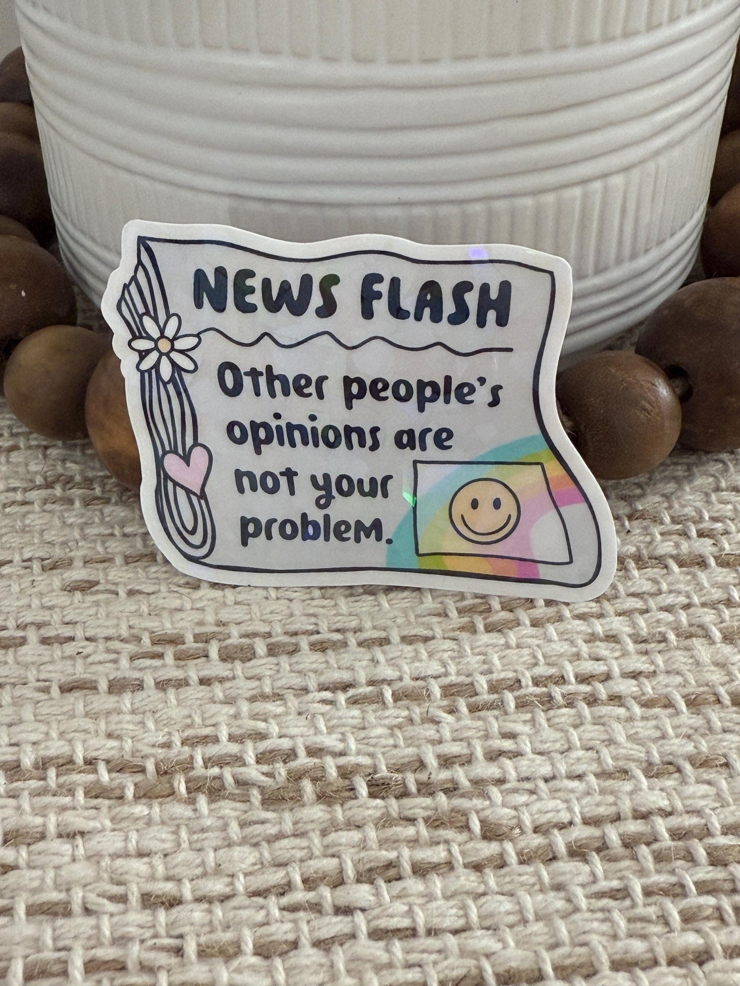 News Flash Holographic Sticker