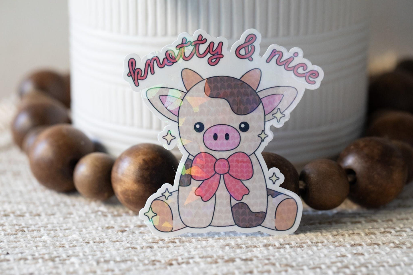 Crochet Animals Holographic Sticker