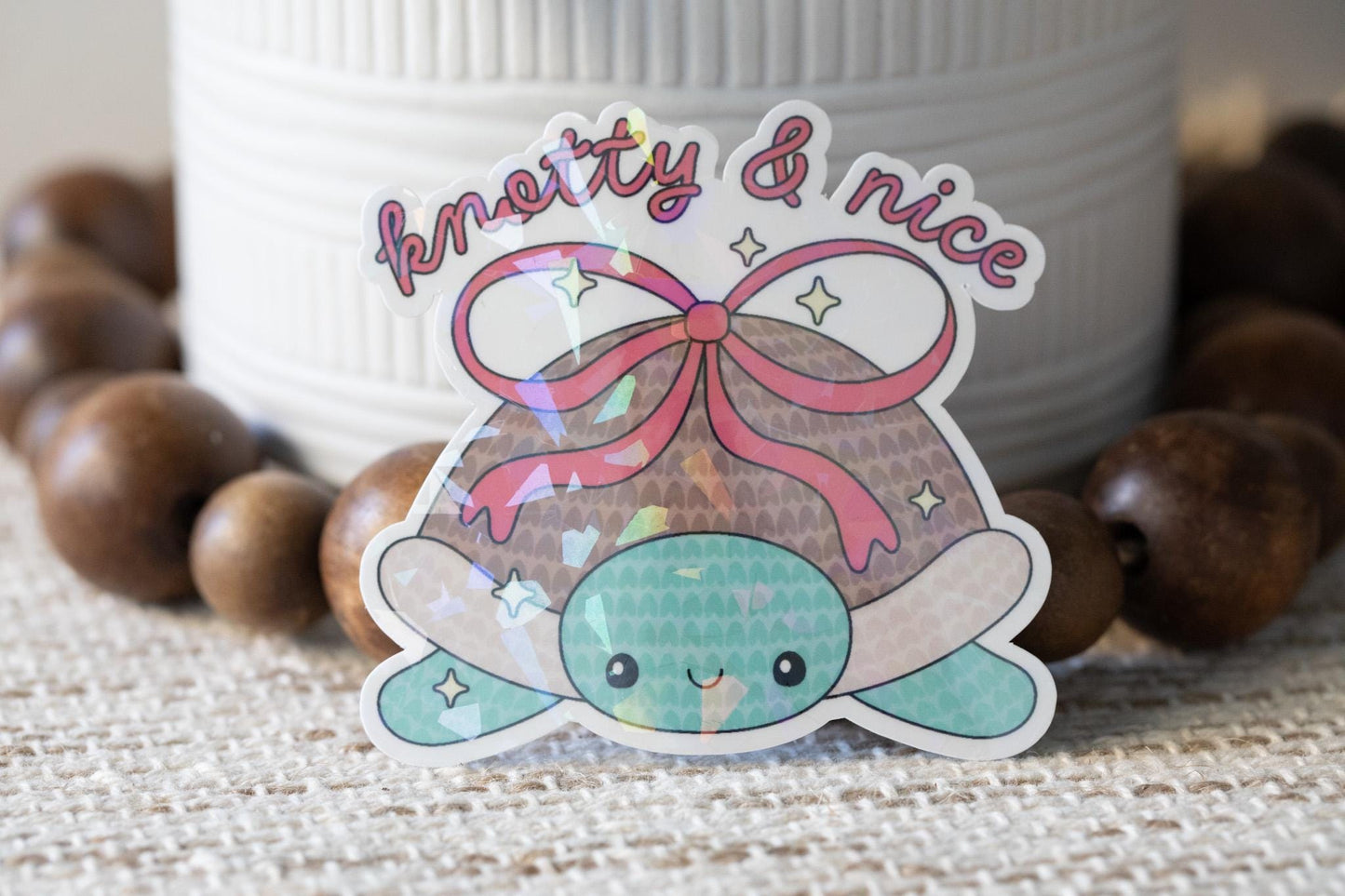 Crochet Animals Holographic Sticker