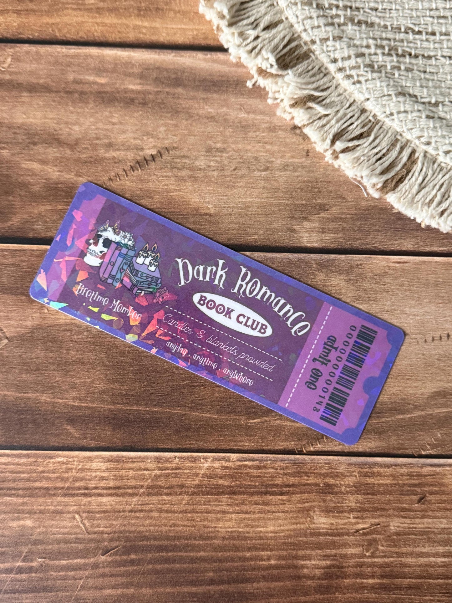 Dark Romance Book Club Holographic Bookmark
