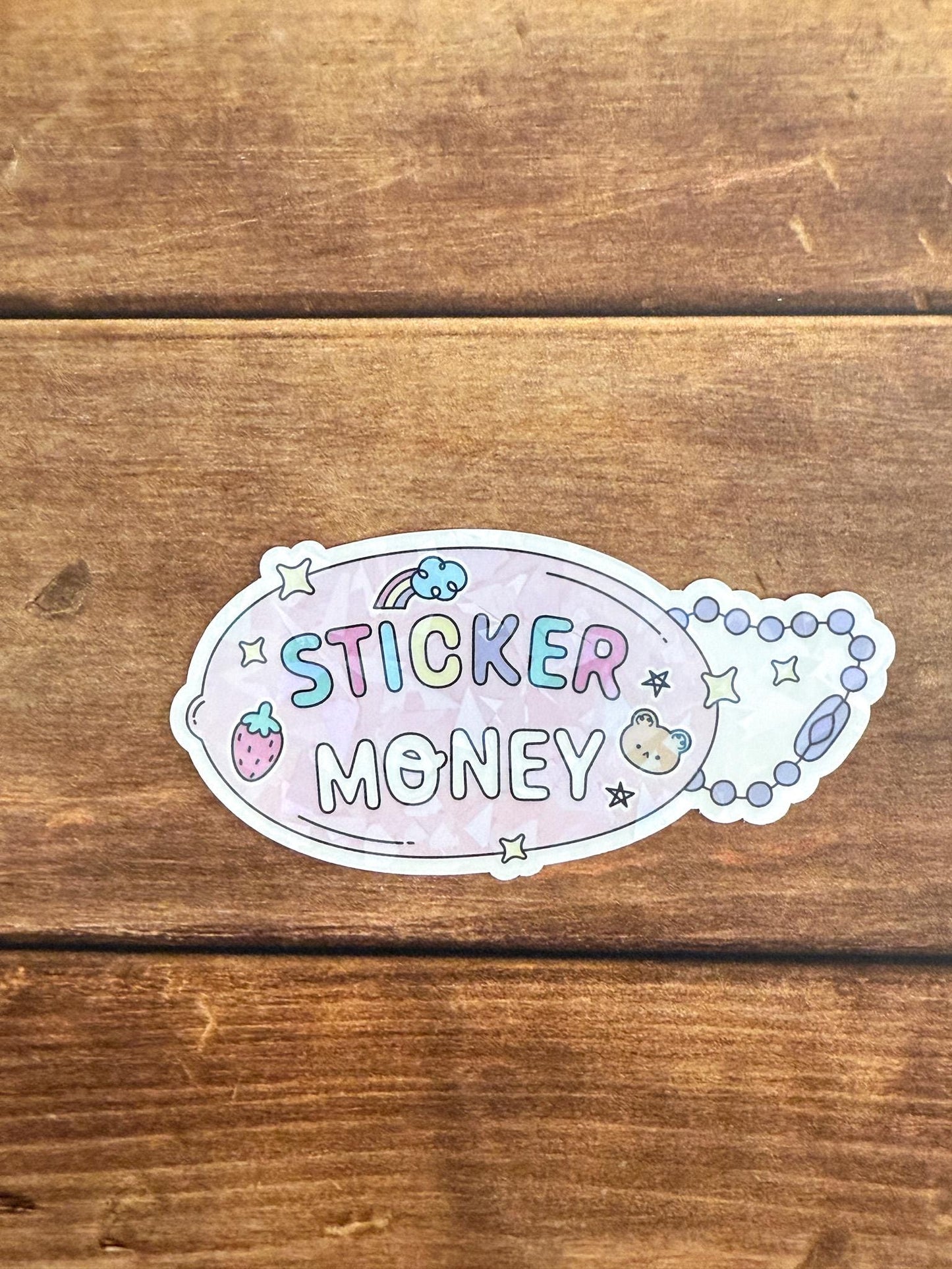 Money KeychainHolographic Sticker